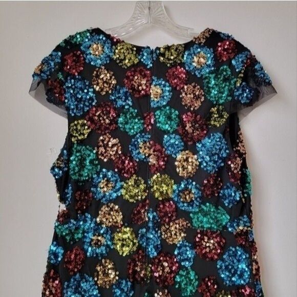 NWT Anthropologie Eva Franco Multicolor Sequined Holiday Party Midi Dress - Picture 7 of 16